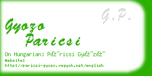 gyozo paricsi business card